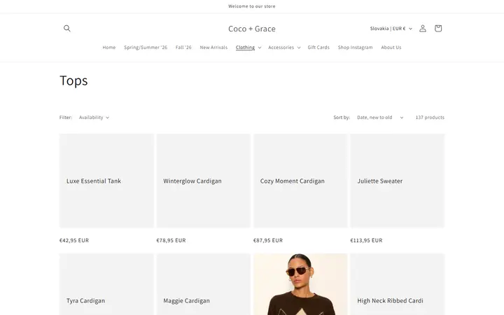 /collections/tops — Coco + Grace