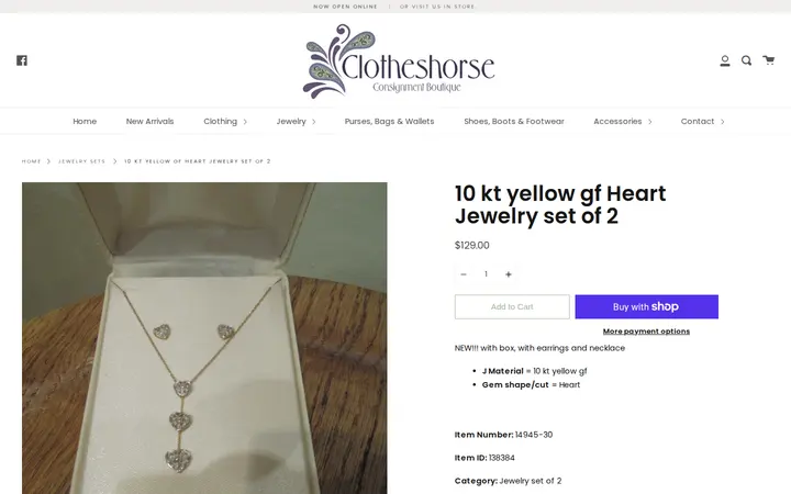 /collections/jewelry-sets/products/10-kt-yellow-gf-heart-jewelry-set-of-2 — Clotheshorse