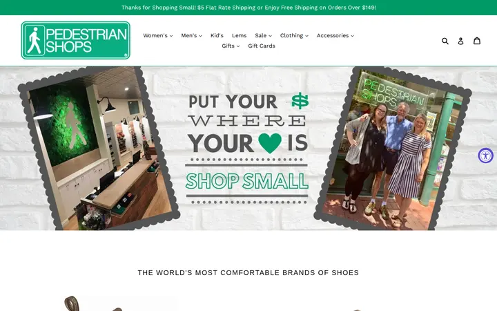 Website of Pedestrian Shops
