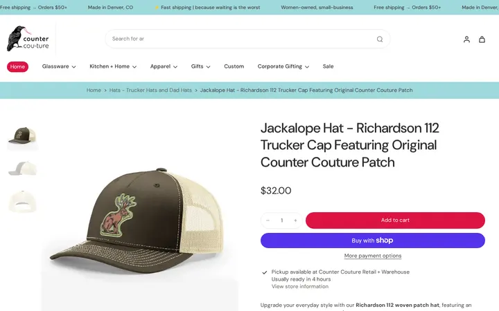 /collections/hats/products/jackalope-hat — Counter Couture Inc.
