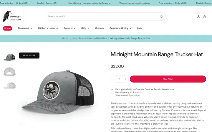 /collections/hats/products/midnight-mountain-trucker-hat — Counter Couture Inc.