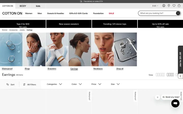 /US/co/women/womens-accessories/womens-jewelry/womens-jewelry-earrings — Cotton On Flatiron Crossing