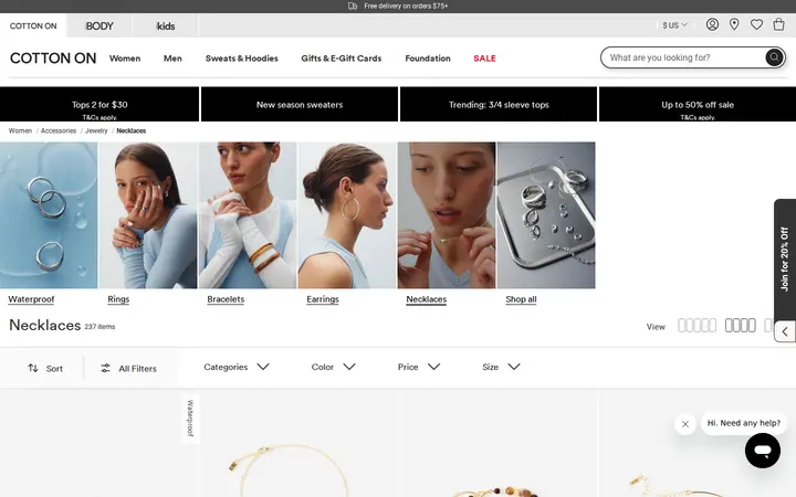 /US/co/women/womens-accessories/womens-jewelry/womens-jewelry-necklaces — Cotton On Flatiron Crossing