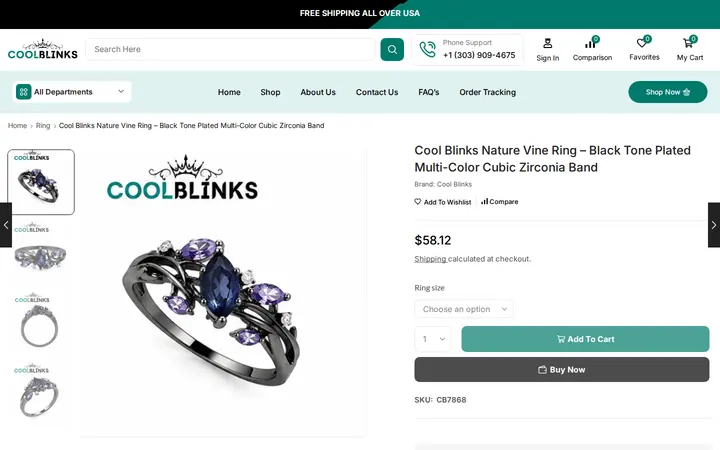 /product/cool-blinks-nature-vine-ring-black-tone-plated-multi-color-cubic-zirconia-band — Cool Blinks