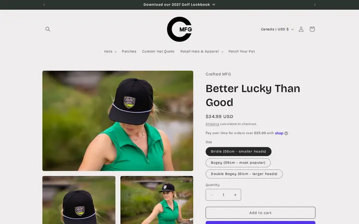/products/better-lucky-than-good — Crafted MFG • Custom Headwear & Apparel