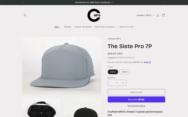 /products/the-siete-pro-7p — Crafted MFG • Custom Headwear & Apparel