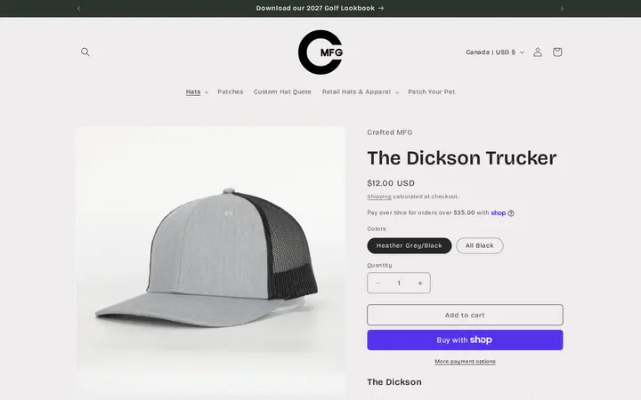 /products/the-dickson — Crafted MFG • Custom Headwear & Apparel
