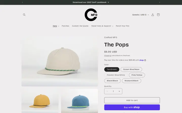 /products/the-pops — Crafted MFG • Custom Headwear & Apparel