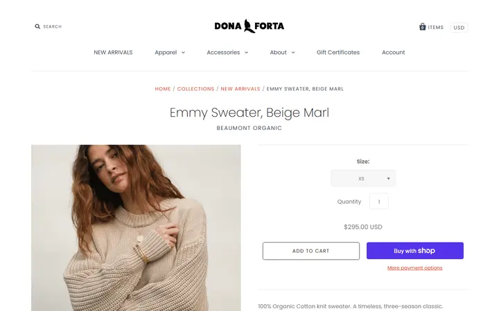 /collections/new-arrivals/products/emmy-sweater-beige-marl — Dona Forta