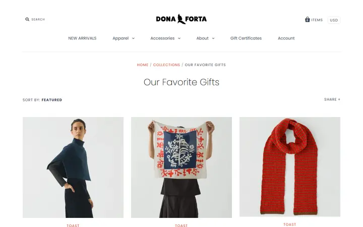 /collections/gifts-under-100 — Dona Forta