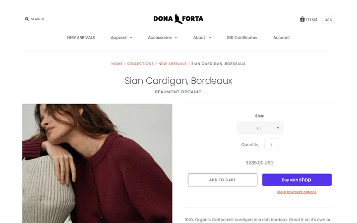/collections/new-arrivals/products/sian-cardigan-bordeaux — Dona Forta