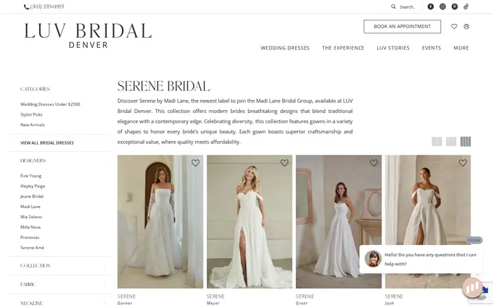/serene/bridal — Luv Bridal, Denver