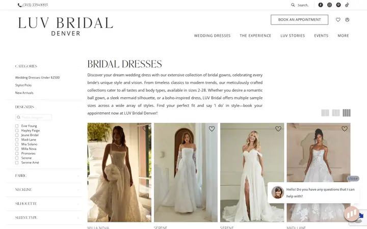 /collections/bridal — Luv Bridal, Denver