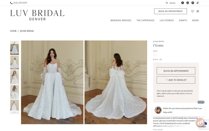 /jeune-bridal/in-store-styles/c3280 — Luv Bridal, Denver