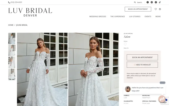 /jeune-bridal/in-store-styles/c3201 — Luv Bridal, Denver