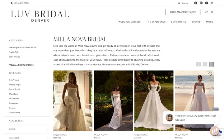 /milla-nova/bridal — Luv Bridal, Denver