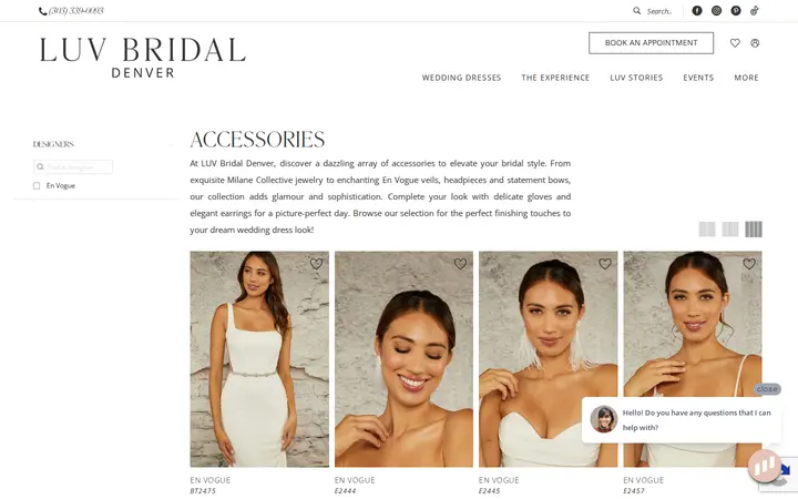 /collections/accessories — Luv Bridal, Denver