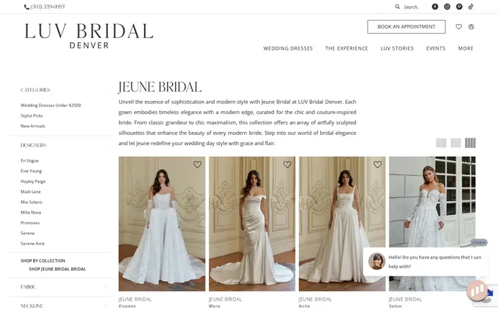 /jeune-bridal — Luv Bridal, Denver