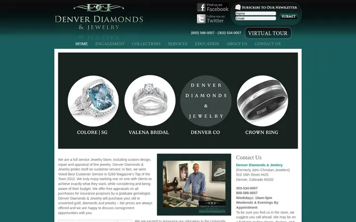 Website of Denver Diamonds & Jewelry