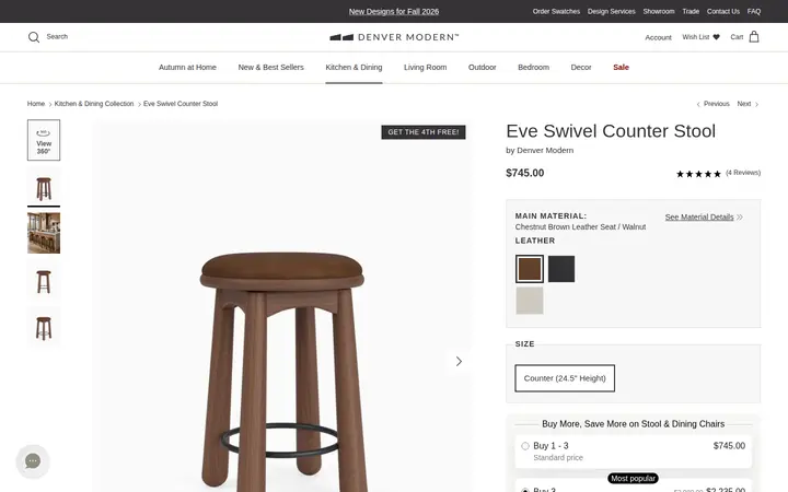 /collections/kitchen-collection/products/eve-swivel-counter-stool — Denver Modern Showroom