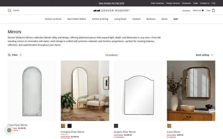 /collections/mirrors-accessories — Denver Modern Showroom