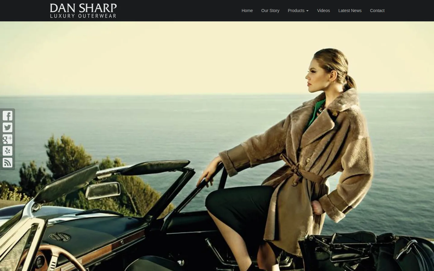 Captured website of Dan Sharp Luxury Outerwear