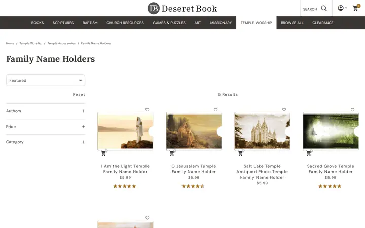 /category/temple-worship_temple-accessories/temple-worship_temple-accessories_family-name-holders — Deseret Book