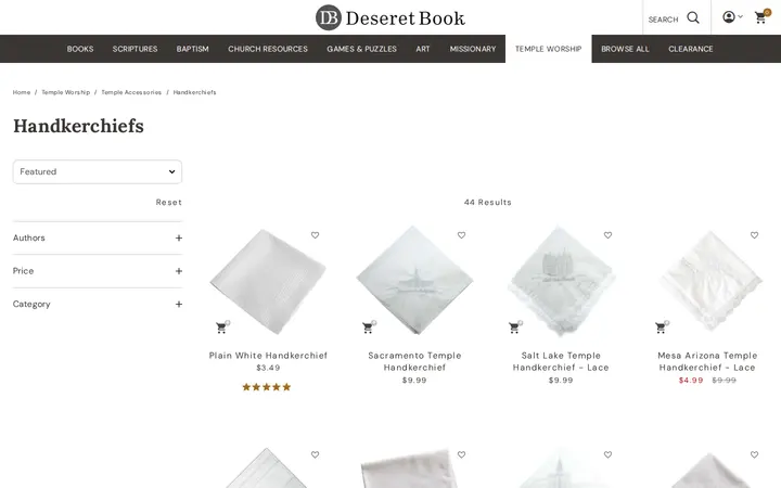 /category/temple-worship_temple-accessories/temple-worship_temple-accessories_handkerchiefs — Deseret Book