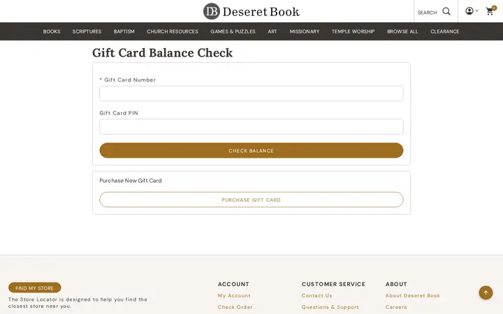 /gift-cards/check-balance — Deseret Book