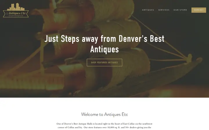 Website of Antiques Etc.