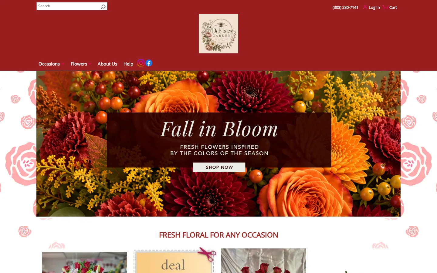 Captured website of DebBee's Garden
