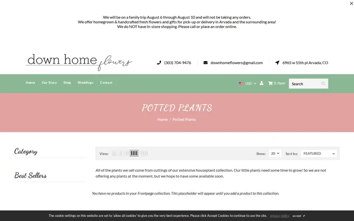 /collections/potted-plants-1 — Down Home Flowers