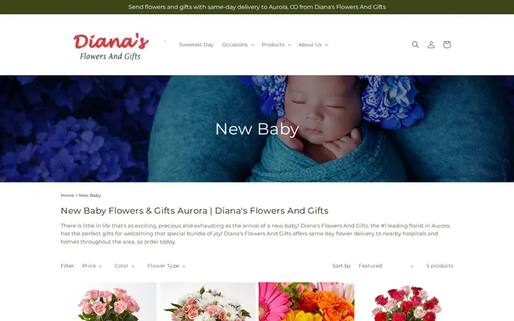 /collections/newbaby — Diana's Flowers & Gifts