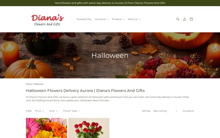 /collections/halloween — Diana's Flowers & Gifts