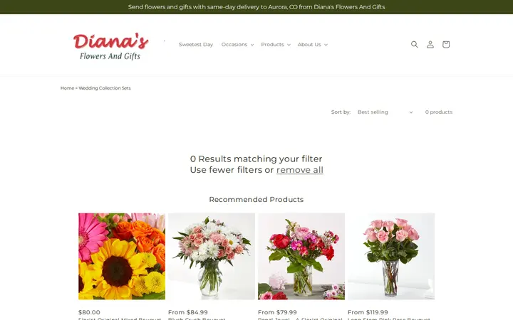 /collections/weddingcollectionsets — Diana's Flowers & Gifts