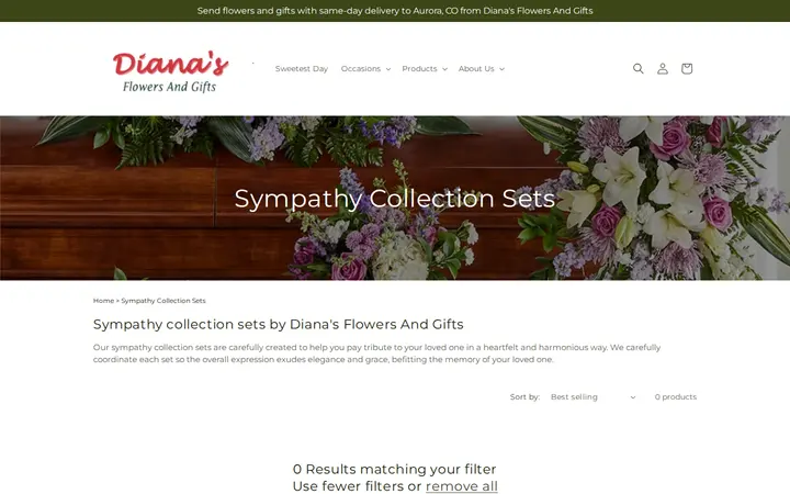 /collections/sympathycollectionsets — Diana's Flowers & Gifts