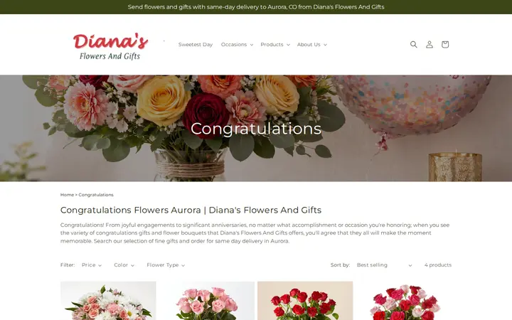 /collections/congratulations — Diana's Flowers & Gifts