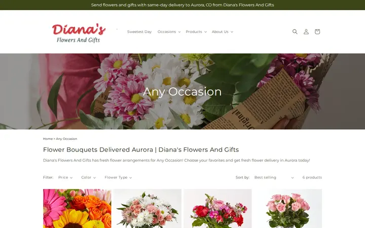/collections/anyoccasion — Diana's Flowers & Gifts