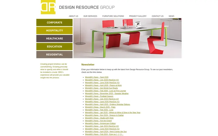 /newsletter — Design Resource Group, Inc