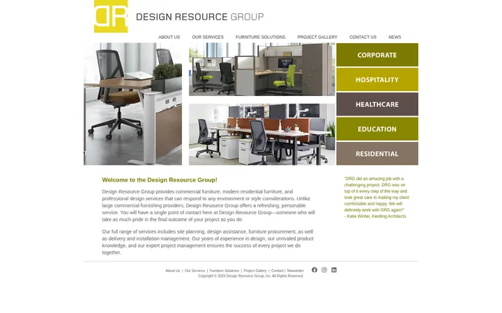 Website of Design Resource Group, Inc