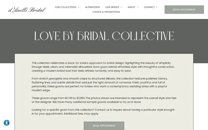 /designer/love-by-bridal-collective — d'Anelli Bridal & Special Occasion