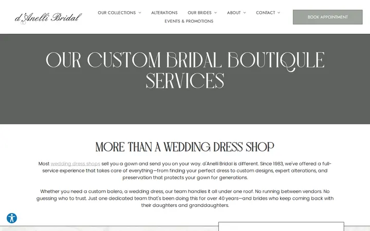 /services — d'Anelli Bridal & Special Occasion