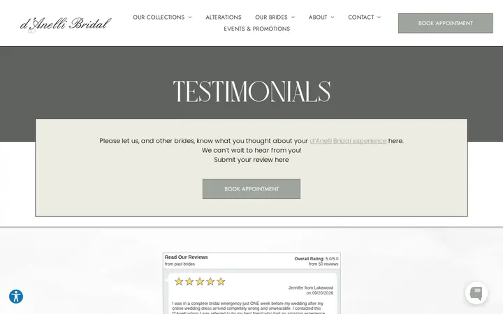 /testimonials — d'Anelli Bridal & Special Occasion