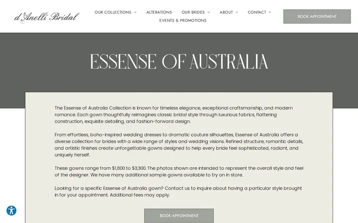 /designer/essense-of-australia — d'Anelli Bridal & Special Occasion