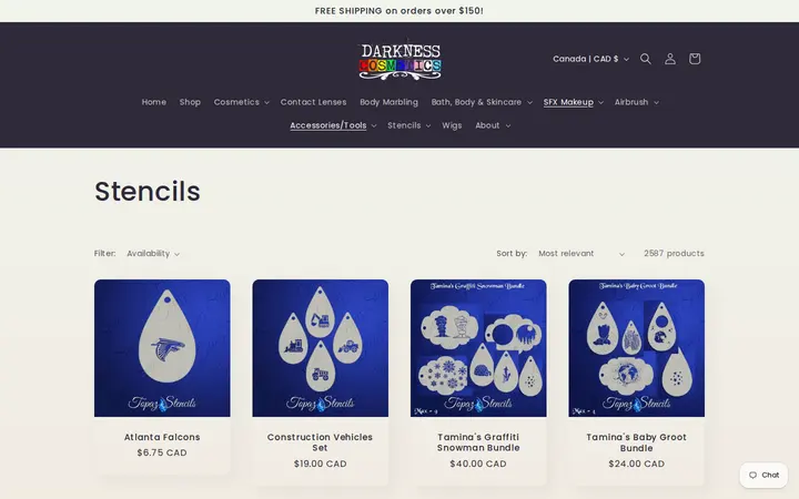/collections/stencils — Darkness Cosmetics