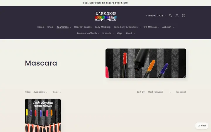 /collections/mascara — Darkness Cosmetics