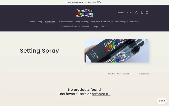 /collections/setting-spray — Darkness Cosmetics