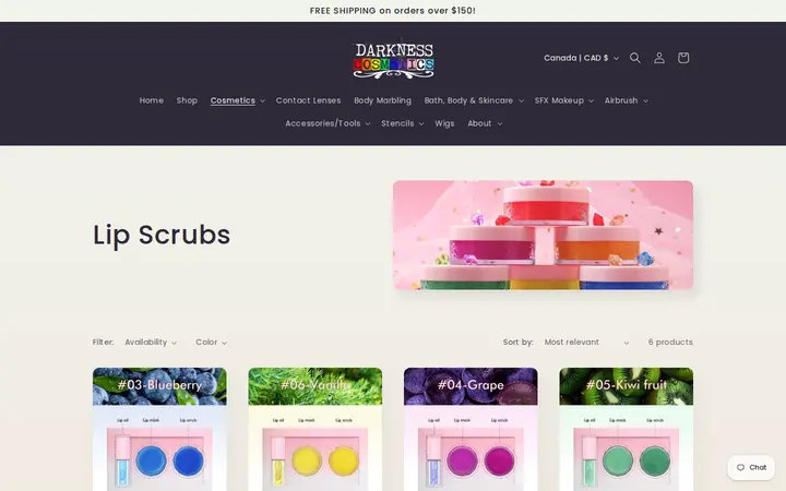 /collections/lip-scrubs — Darkness Cosmetics