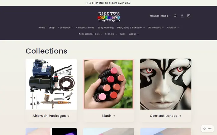 /collections — Darkness Cosmetics