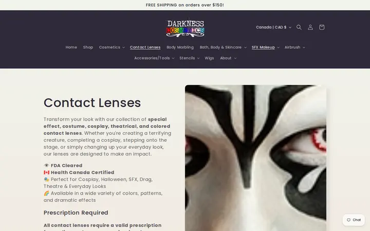 /collections/contact-lenses — Darkness Cosmetics
